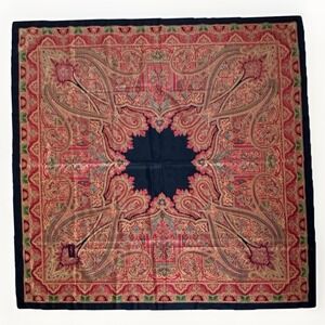 Yves Saint Laurent YSL Paris Silk Scarf Paisley Foulard Twilly Square